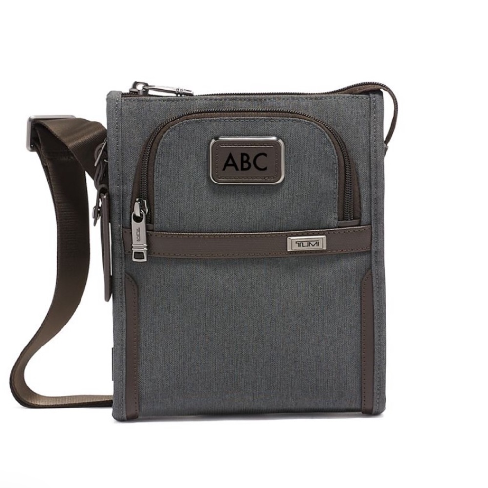 TUMI ALPHA 3 CROSSBODY POCKEY BAG ANTHRACITE LNC